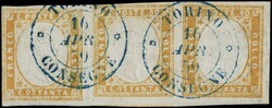 1855/61 - SARDINIA: very advanced collection of the 4th issue colors, ...