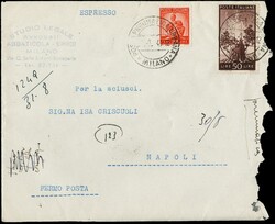 1947 - REPUBBLICA: Insieme di oltre 200 lettere d'archivio con ...