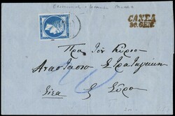 1871/73 - GREECE: Large Hermes Heads, mixed frankings with Levant: ...