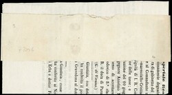 1850 - orange 5c arancio on newspaper wrapper from 'MILANO 8/3' a ...