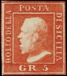 859 - Complete series of the stamps of Sicily, all plates except 1gr ...