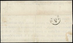 1850 - 5c deep orange on circular from 'PADOVA 17/9' (1857) for local ...