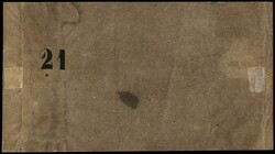 1858 - 3s black and 15s blue, both 1st type, on wrapper cancelled ...