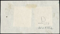 1858 - 1st issue 15c vermilion, machine-made paper, and 2nd issue 10s ...