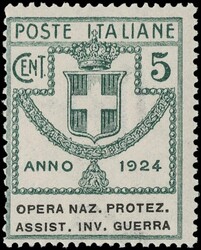 1924 - Enti Parastatali, Opera Naz. Protez. Assist. Inv. Guerra, la ...
