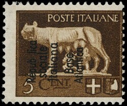 1944 - Base Atlantica: the complete set of six denominations ...