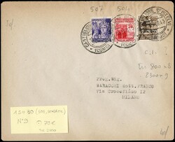 1945 - Castiglione d’Intelvi: group of six covers franked with ...