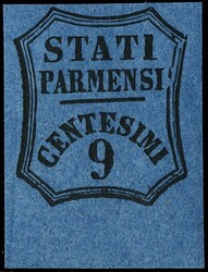 1853/57 - Unissued newspaper tax stamps 6c light rose and 9c blue, ...