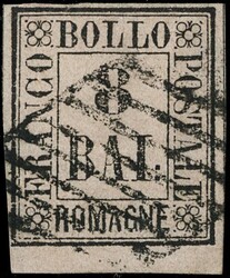 1859 - six used values, all very well margined. Some signed Em. and A ...