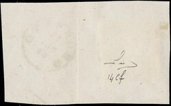 1861- 10c dark grey-bistre, 1st plate, printing of 1861, showing ...