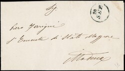 1859 - Unfranked cover dated 20 September 1859, addressed to Modena, ...