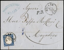 1861 - Sardinia, 4th issue, 20c fresh blue and well margined, from ...