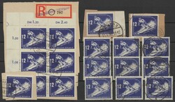 Wintersportmeisterschaften 1950, 18x Satz kpl. sauber gestempelt (396 ...