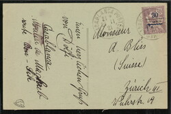 30C. auf 30C. Freimarke 1914, in EF auf einer ...