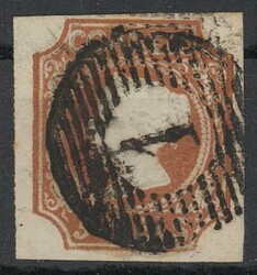 5R. Königin Maria II. 1853, vollrandig, sauber gestempelt (1.200,-)