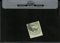 50R. Königin Maria II. 1853, vollrandiges Prachtstück, sauber ...