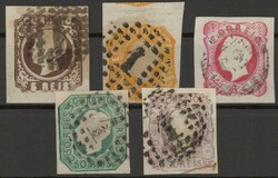 5R. bis 100R. König Luis I. 1862, Satz kpl. sauber gestempelt, ...