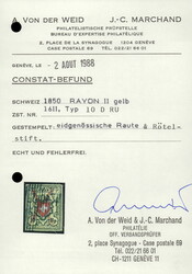 10Rp. Rayon II 1850, Stein D-RU, Type 10, gestempelt mit ...