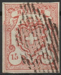 15Cts. Rayon III 1852, farbfrisch, voll- breitrandig, sauber ...