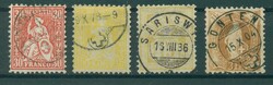 4 bessere Ausgaben 1862/1882, sauber gestempelt, dabei Nr. 25, 31, 56 ...