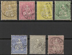 Sitzende Helvetia 1867, Satz kpl. sauber gestempelt (220,-)