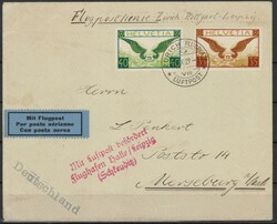 Geflügelter Brief 1929, Satz kpl. auf LuPo-Brief nach Merseburg