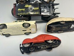 SCHUCO: 4 alte Blechspielzeug Automobile, Vor- und Nachkriegsmodelle, ...