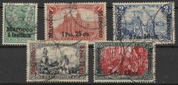 Freimarken 1903, Aufdruck in Type II, Satz kpl. sauber gestempelt (1 ...