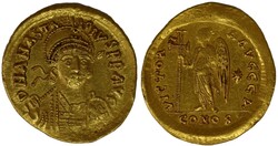 Constantinopel (Byzantium) [z.j. (491-518)]. AU. Solidus. Anastasius ...