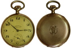 Sieraden goud. Gouden 14 karaat heren zakhorloge, werkend. Totaal ...