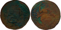 Arnhem [z.j. (1596-1598)]. AE. Duit. Vz.: gekroond wapenschild ...