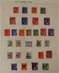 NEDERLAND EN O.R. Verz. opdrukken op zegels gebr./ongebruikt op ...