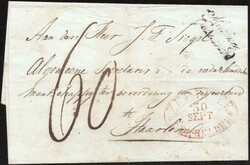 Complete vouwbrief van Havanna, Cuba d.d. 14 augustus 1841 naar ...
