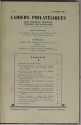 LITERATUUR. Cahiers Philatéliques (2 delen) met 1 à 6 (1945) en 7 ...
