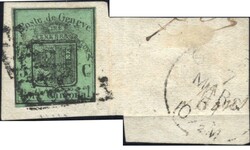 Geneva. 5 Centimes big eagle Zumstein no. 7 (Mi. no. 5) used, fine ex ...