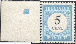 Nr. P6BIII (5 cent) postfris met velrand. Met klein attest H. ...
