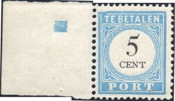 Nr. P6BIII (5 cent) postfris met velrand. Met klein attest H. ...