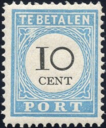 Nr. P7BIII (10 cent) postfris! Met fotocertificaat H. Vleeming (2017)