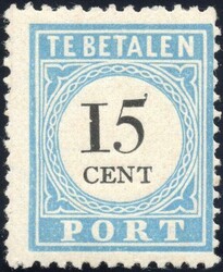 Nr. P9DIII (15 cent) postfris. Met fotocertificaat H. Vleeming (2011) ...