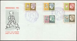 Kind nr. E15 met Mast nr. 612PM10 onbeschreven en met open klep. Met ...