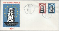 Europa nr. E27 onbeschreven (r.o. nr. E27 uitgegomd) en met open klep ...