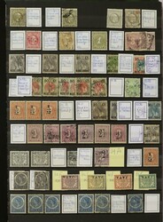 OVERZEESE RIJKSDELEN. Dik stockboek met plaatfouten en andere ...