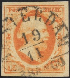 AMSTERDAM A type III op 15 cent nr. 3. H/S 500