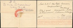 Telegram van Bandoeng Kampementstraat 8 verzonden d.d. 20.1.1945 naar ...
