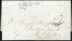 Complete vouwbrief van Paramaribo d.d. 16 januari 1843 privaat ...