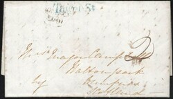 Complete vouwbrief van Paramaribo d.d. 16 januari 1843 privaat ...