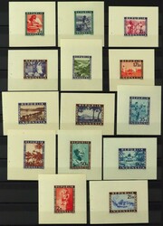 No. 10-Regular stamps. Final proofs in miniature sheet (a few ex. cut ...