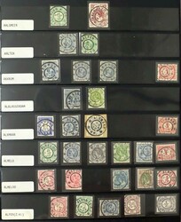 Nederland Grootrondstempels. Collectie met post-, hulp-, bijkantoren, ...