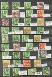 Ned. Indië Langebalkstempels. Collectie in dik insteekboek, w.bij ...