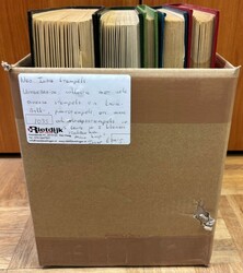 Ned. Indië Stempels. Uitgebreide collectie in 5 grote en 2 kleinere ...